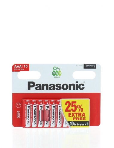 Set 10 baterii AAA R3, Panasonic